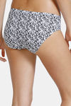 Zivame Whimsical Print Low Rise Full Coverage Hipster Panty - Black White Pt — thumbnail 2